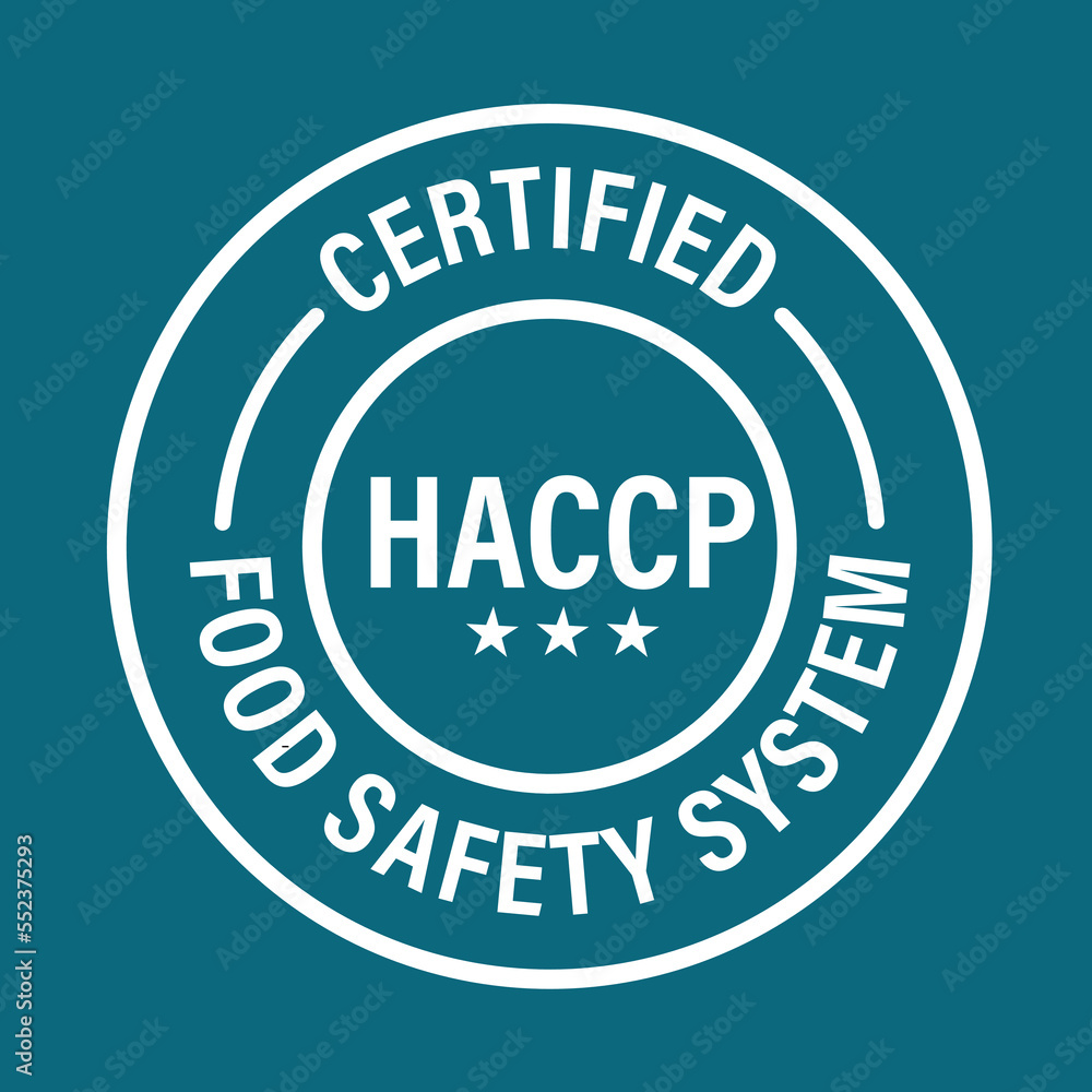 HACCP certified, Hazard Analysis and Critical Control Points abstract vector icon