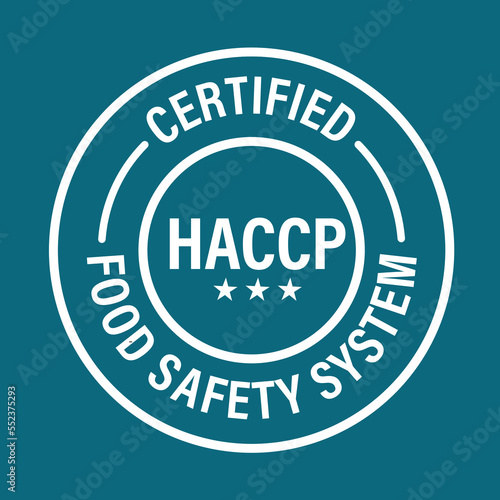 HACCP certified, Hazard Analysis and Critical Control Points abstract vector icon