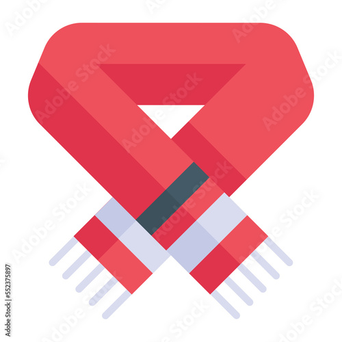 Muffler vector icon of neck accessory