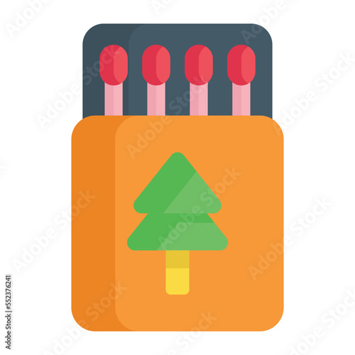 Premium vector icon of match box