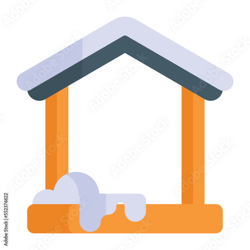 Bird Feeder vector icon in trendy style modern design