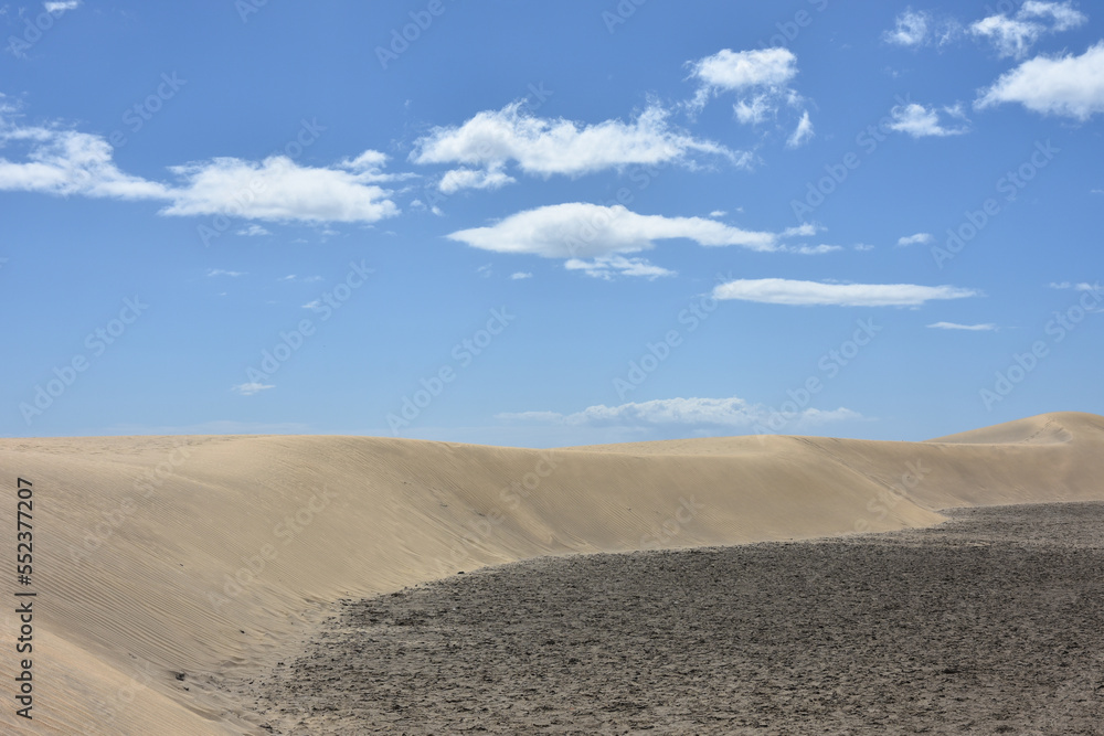 Scenic view of the sand dunes at Maspalomas