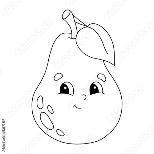 Coloring page for kids. Digital stamp. Cartoon style character. Isolated on white background. Vector illustration.