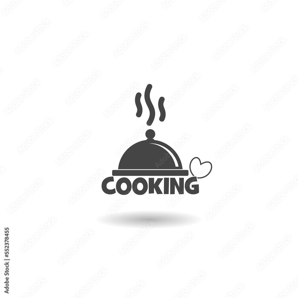 Fototapeta premium Cooking logo icon with shadow