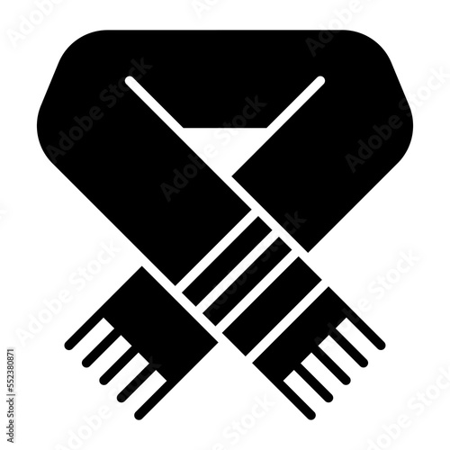 Muffler vector icon of neck accessory