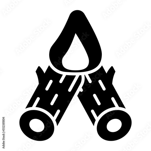 A modern icon design of bonfire in trendy style