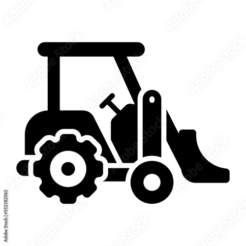 A perfect design icon of excavator in modern trendy style