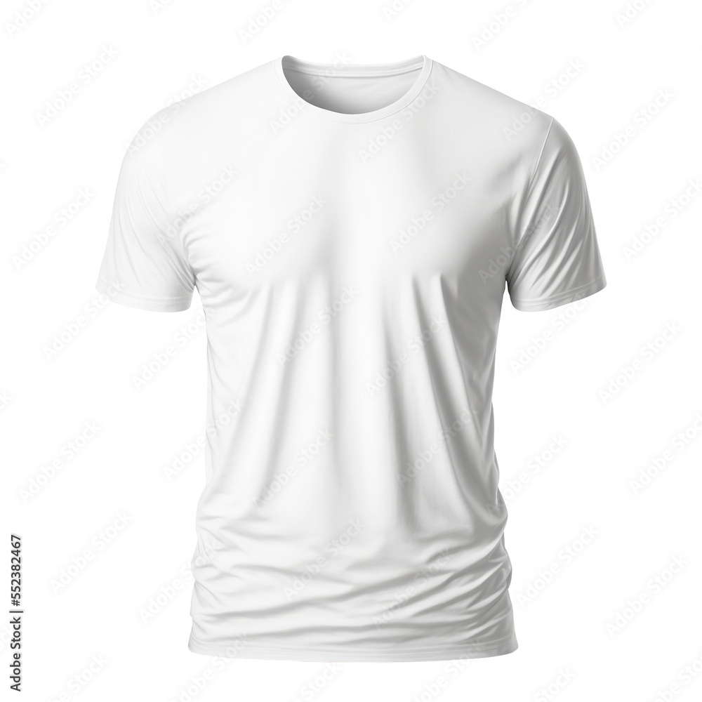 Blank white t-shirt front Blank white t-shirt front