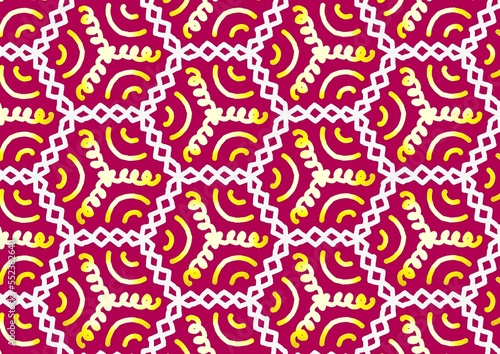Geometric fabric pattern seamless design. seamless pattern. Seamless wallpaper. Design for presentation, artwork, fabric, curtain, background, carpet, wallpaper.