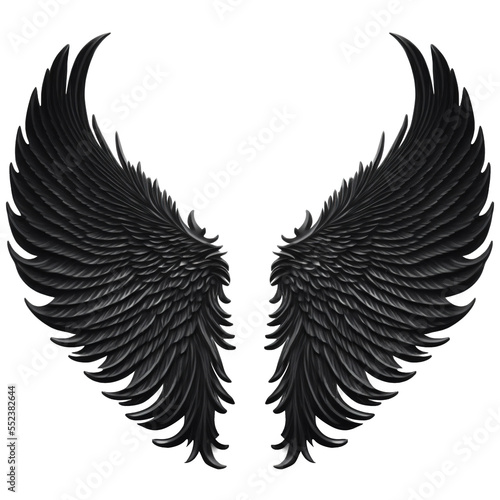 Black angel wing