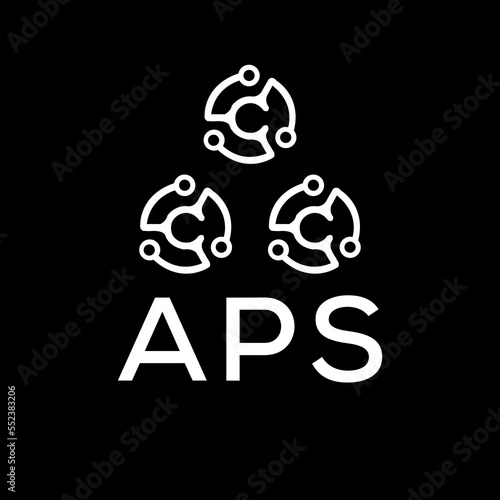 APS letter logo. APS best black background vector image. APS Monogram logo design for entrepreneur and business.
