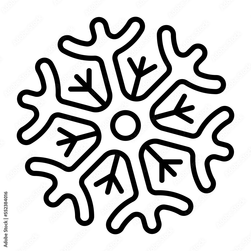 Snowflakes editable icon, vector design of snow pattern