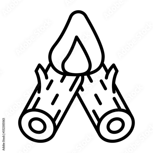 A modern icon design of bonfire in trendy style