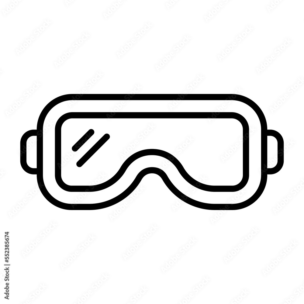 Skiing goggles, eyewear trendy design vector icon Skiing goggles, eyewear trendy design vector icon