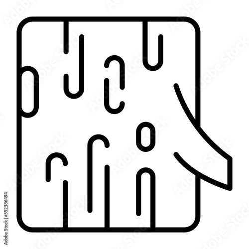Editable icon of wood log easy to use