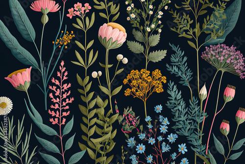 Wallpaper Mural pattern with flowers,floral background,floral pattern Torontodigital.ca