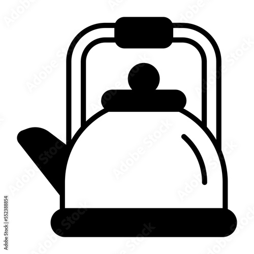 An amazing icon of tea kettle, kitchenware cooking pot