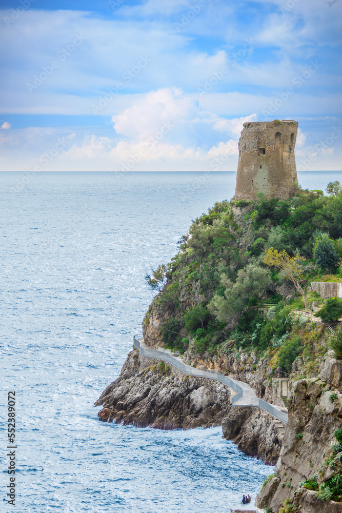 Norman tower Praiano village - Amalfi coast, Italy