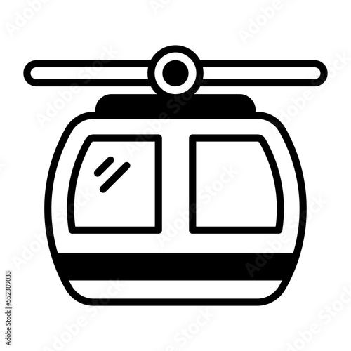 A beautiful vector design of funicular, cable car icon