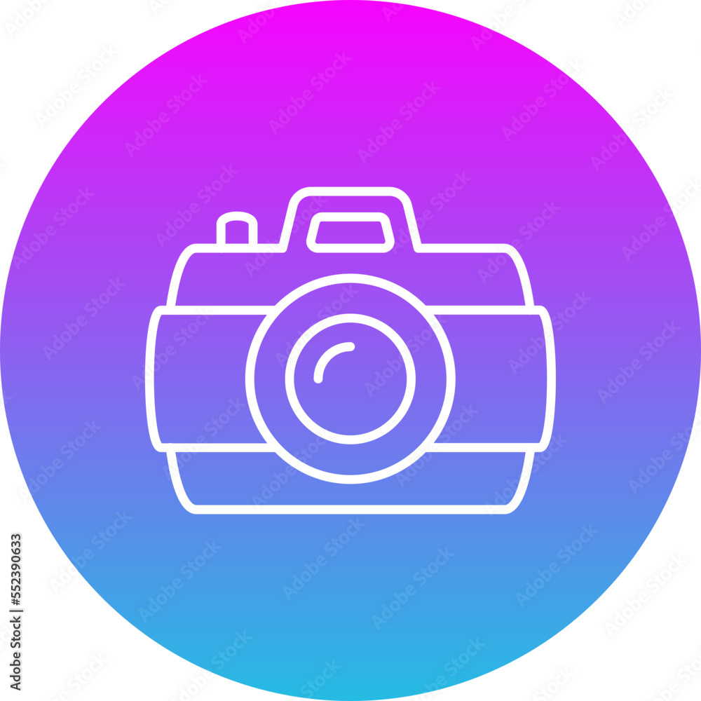 Camera Gradient Circle Line Inverted Icon Camera Gradient Circle Line Inverted Icon