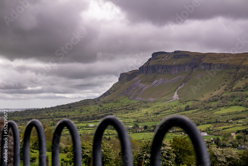 The view from the Glencar Lough view car park in the N16 in County Sligo, Ireland photo