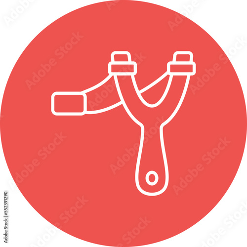 Slingshot Multicolor Circle Line Inverted Icon