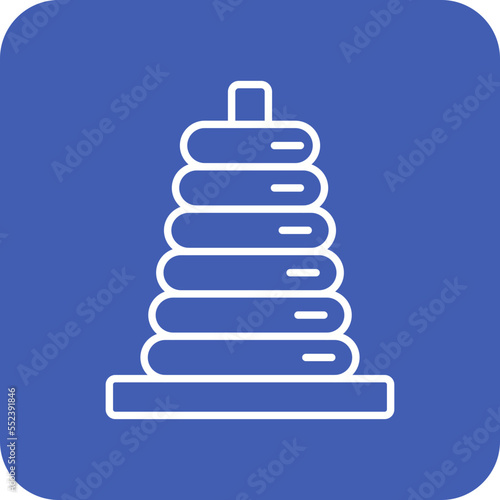 Stacker Multicolor Round Corner Line Inverted Icon