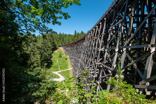 Kinross Train Trestle Bridge near Shawnigan Lake, BC Canada photo