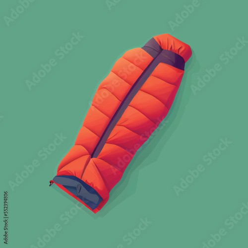 Isometric isolated vector sleeping bag