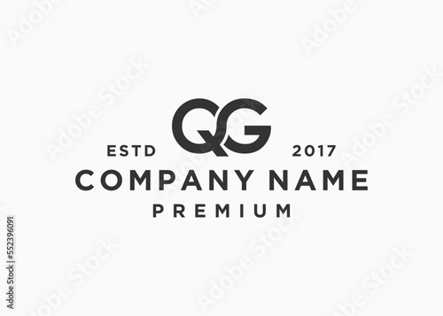 letter qg infinity logo design vector illustration template