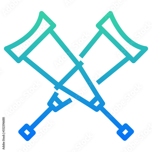 Patient crutches icon
