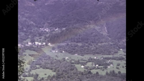 Switzerland 1970, Lottigna mountain landscape photo