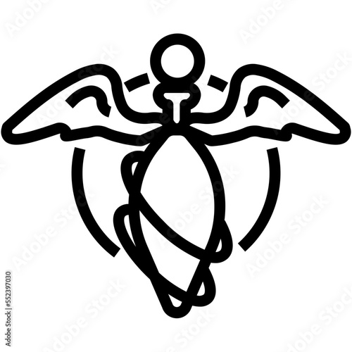 Medical caduceus icon