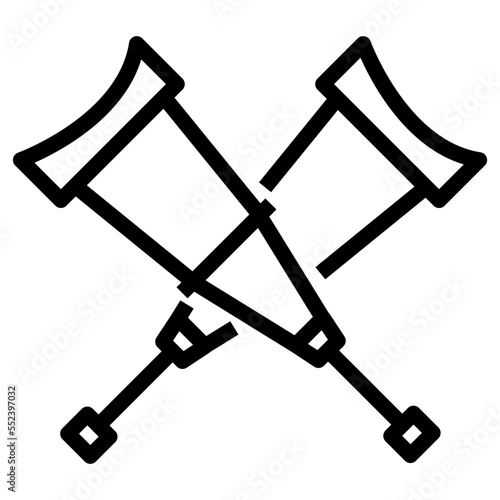 Patient crutches icon