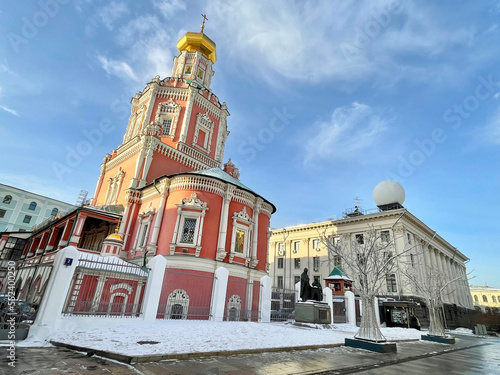 The Church of the Epiphany of the Lord of the former Epiphany Monastery.​Bogoyavlensky lane, 2 building 4, Moscow photo