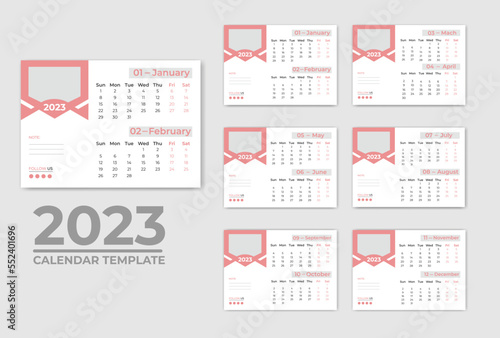 Modern calendar Design template 2023
