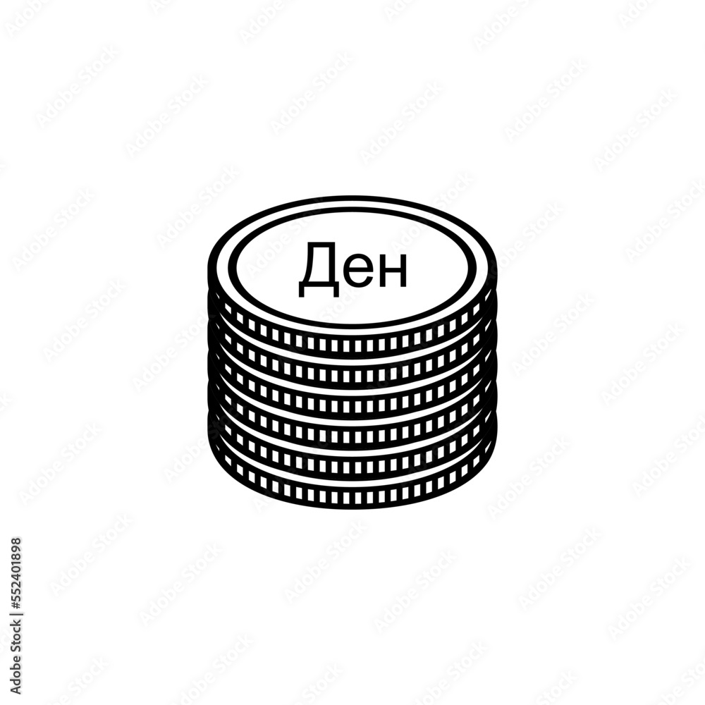Macedonia Currency Icon Symbol, Macedonian Denar, MKD Sign. Vector Illustration Macedonia Currency Icon Symbol, Macedonian Denar, MKD Sign. Vector Illustration