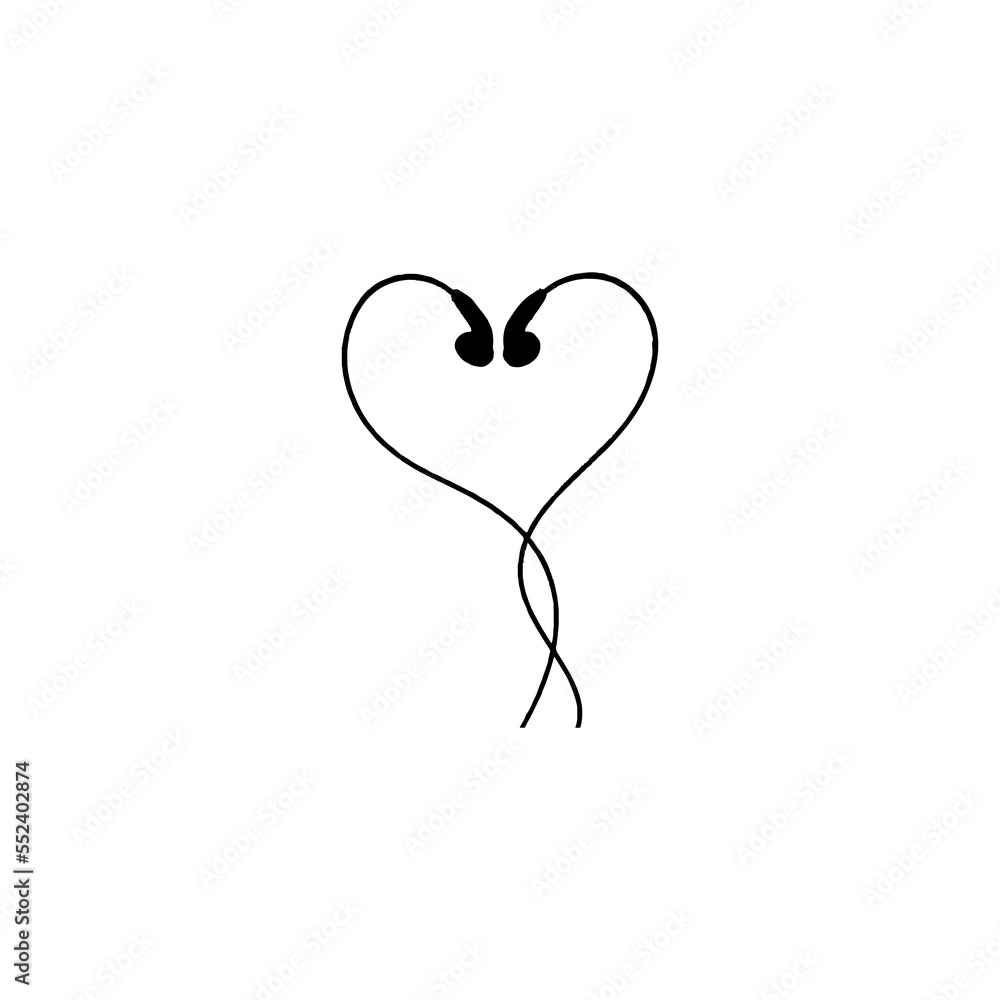 Earphone icon. Simple style music festival poster background symbol. Earphone brand logo design element. Earphone t-shirt printing. vector for sticker. Earphone icon. Simple style music festival poster background symbol. Earphone brand logo design element. Earphone t-shirt printing. vector for sticker.