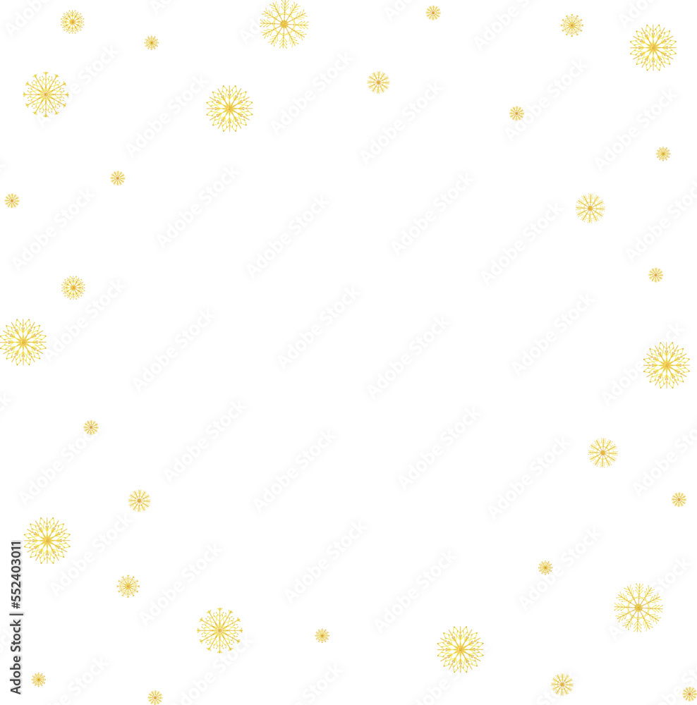 : Golden christmas luxury snowflake background foe banner or christmas greeting card png