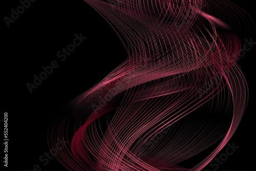 Abstract Magenta and Pink Pattern with Waves. Striped Linear Texture. Raster. 3D Illustration