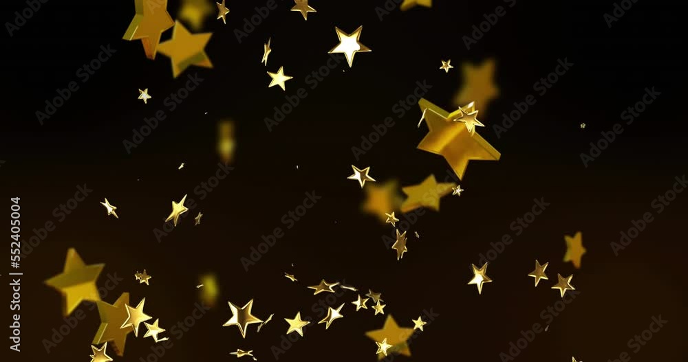 Animation of stars falling on black background Animation of stars falling on black background