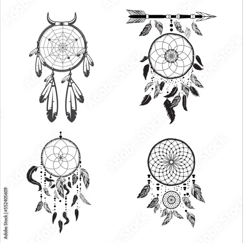 Dream Catcher 2- decorative floral ornament