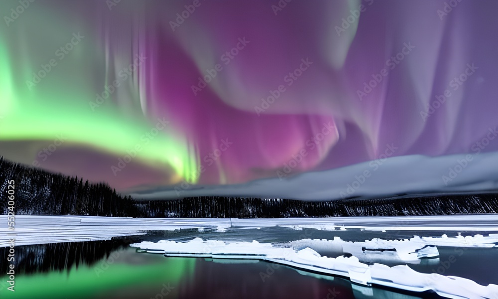 Northern Lights in Winter