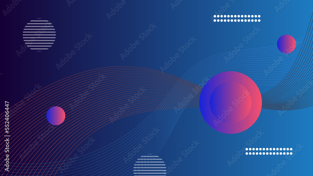 Modern abstract dark blue background with wave line and memphis style with retro vibes art 70s 90s Modern abstract dark blue background with wave line and memphis style with retro vibes art 70s 90s