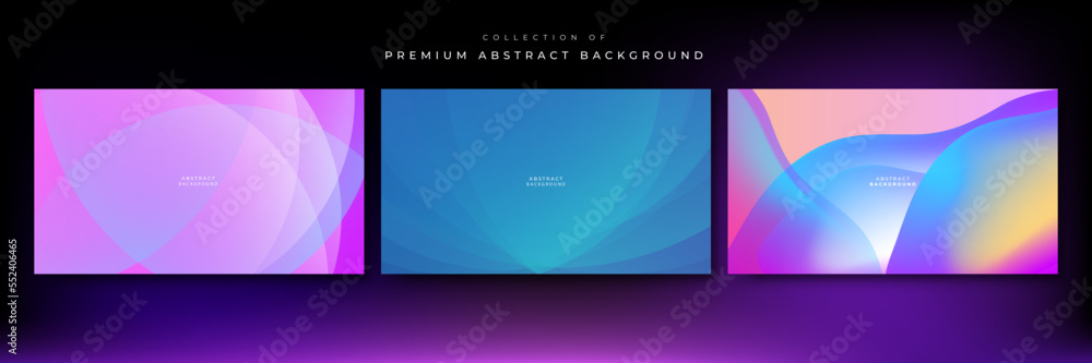 Naklejka premium Abstract neon gradient background with retro cyber punk 70s 80s 90s old cyberpunk style