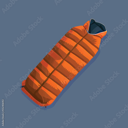 Isometric isolated vector sleeping bag. 3d illustration.