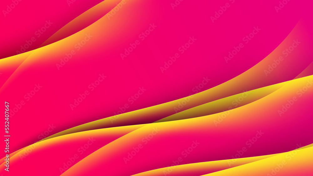 Naklejka premium abstract pink and yellow background with wave line