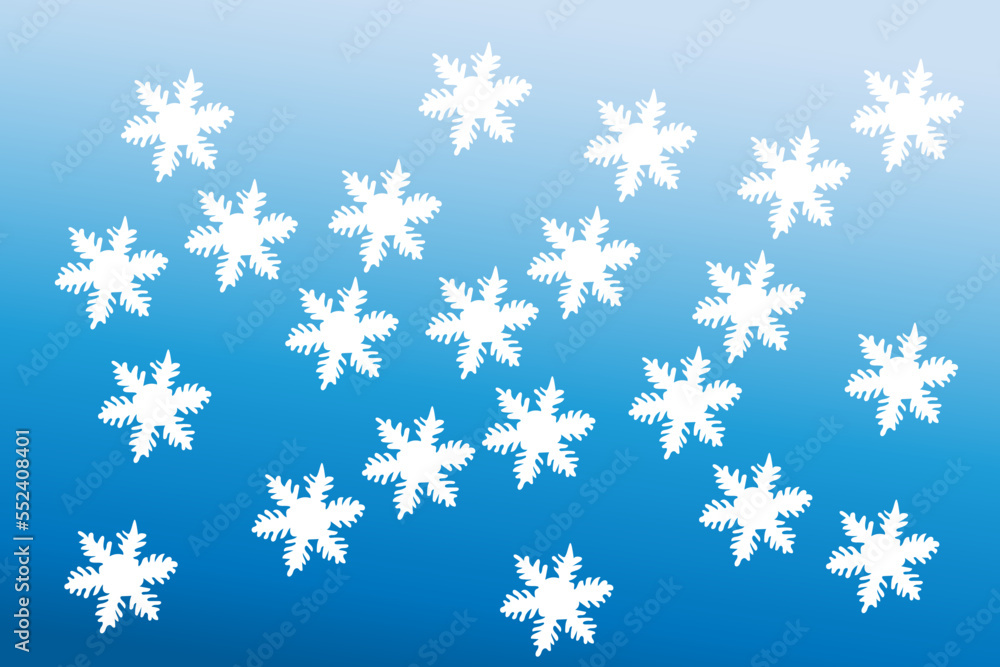 snowflakes on black vector illustration
