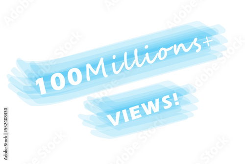 social media videos view text, 1 million view text, editable view text vector