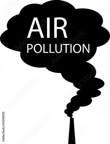 Vector cloud smog polluted air contour